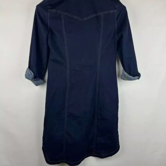 INC International Concepts Women's Jeans Dress Sz 8 Fitted Denim Shirtdress NEW! - Picture 5 of 9
